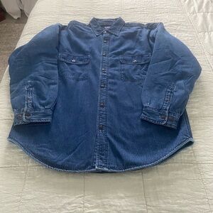 BERKLEY & JENSEN LONG SLEEVE LINED MEN’S MEDIUM DENIM SHIRT JACKET NEW WITH TAG